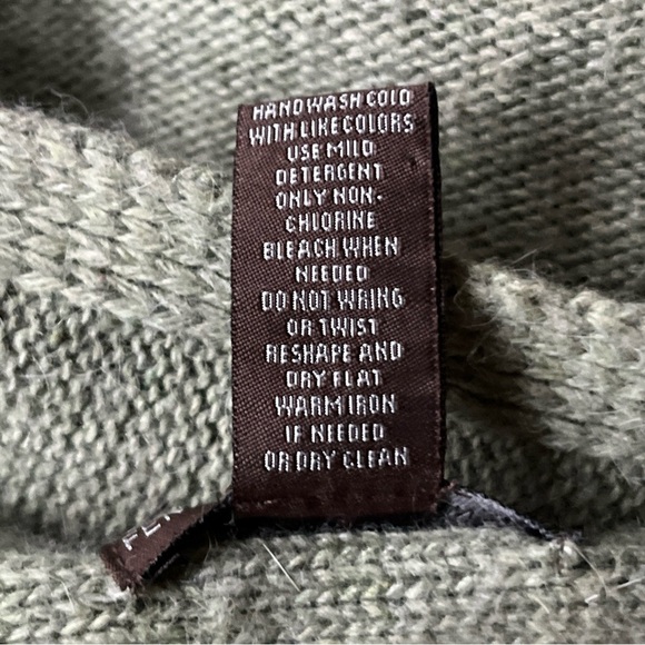 Fenn Wright Manson Green Open Cardigan Sweater XL Nylon/Angora/Wool Blend - Picture 9 of 11